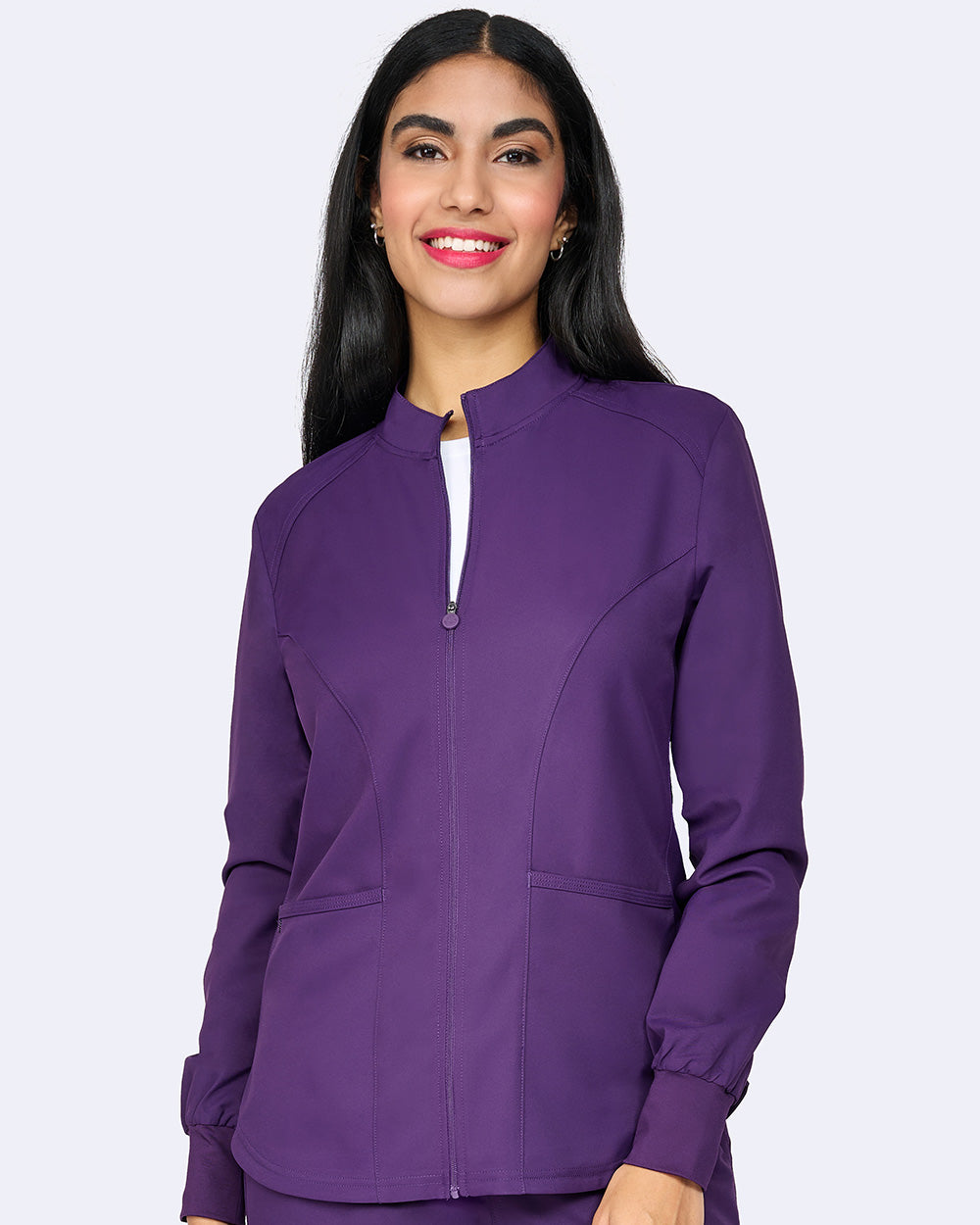 Zavate Comfort Warm Up Jacket Style 2056 in color Eggplant Image 1