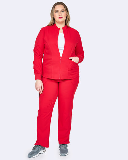 Studio 2056 Comfort Warm Up Jacket Red