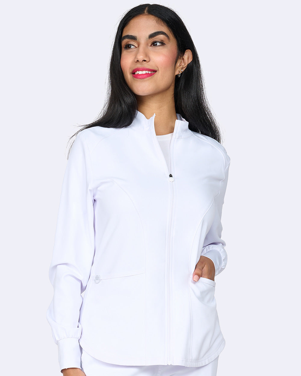 Zavate Comfort Warm Up Jacket Style 2056 in color White Image 1