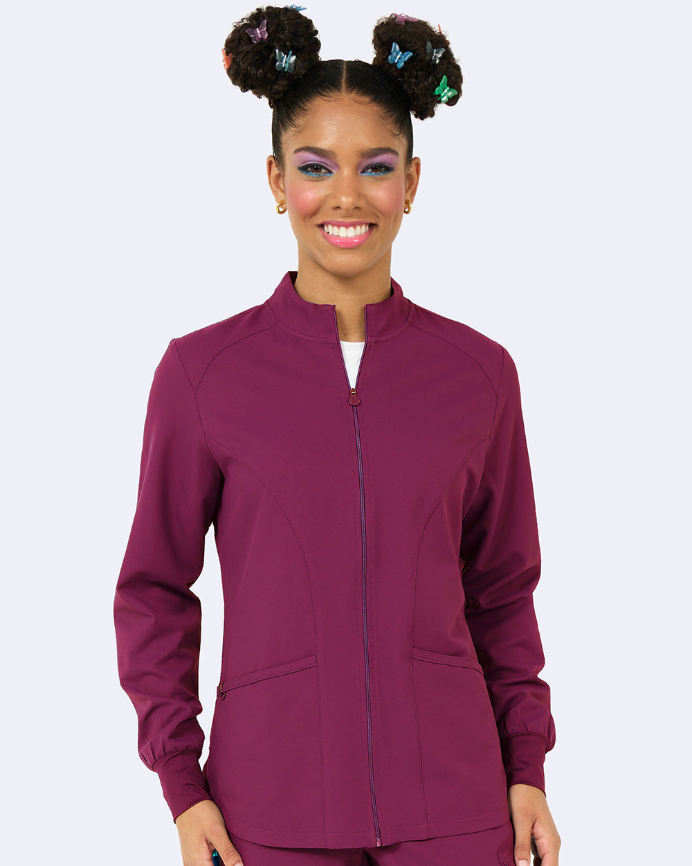 Zavate Comfort Warm Up Jacket Style 2056 in color Wine Image 1