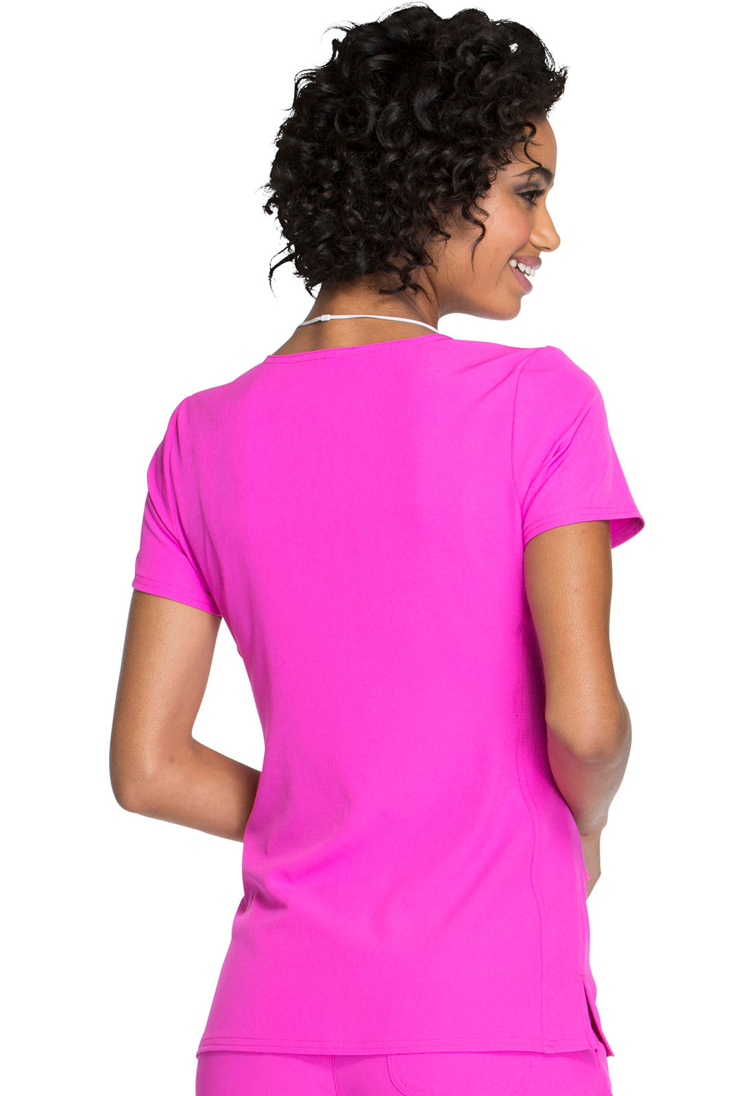 HeartSoul Break on Through 20710 Shaped V-Neck Top Glam Fuschia Model Image Back | Heartsoul