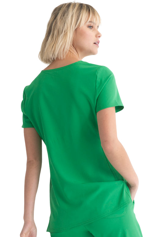 Break on Through 20710 Shaped V-Neck Top Kelly Green Image