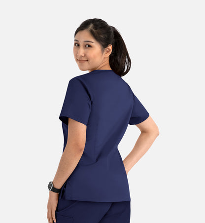 Blossom Signature 2100 Ladies Basic V-Neck Top Real Navy