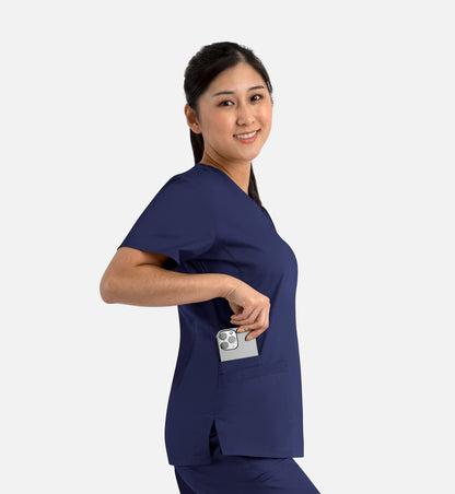 Blossom Signature 2100 Ladies Basic V-Neck Top Real Navy