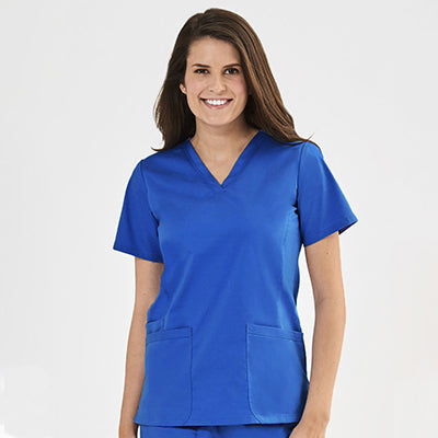 Blossom Signature 2100 Ladies Basic V-Neck Top Royal Blue