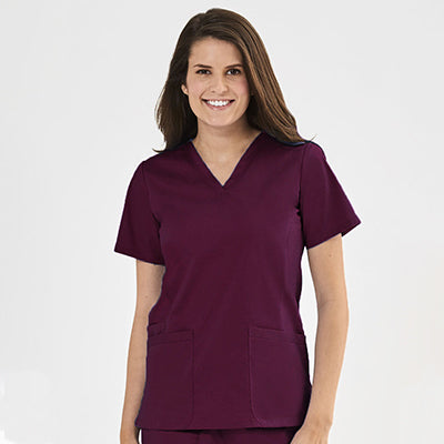 Blossom Signature 2100 Ladies Basic V-Neck Top Wine