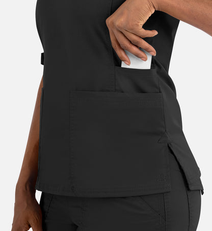 Blossom Signature 2101 Ladies Functional V-Neck Top Black