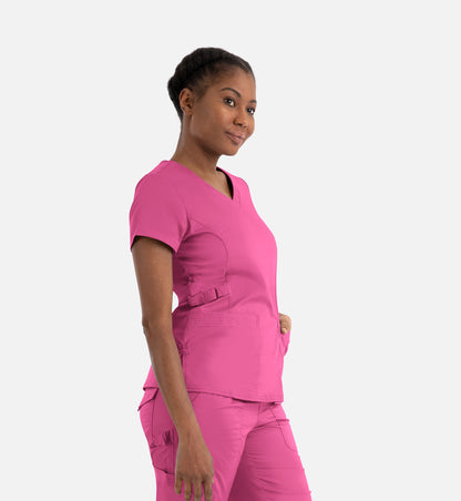 Blossom Signature 2101 Ladies Functional V-Neck Top Candy Pink