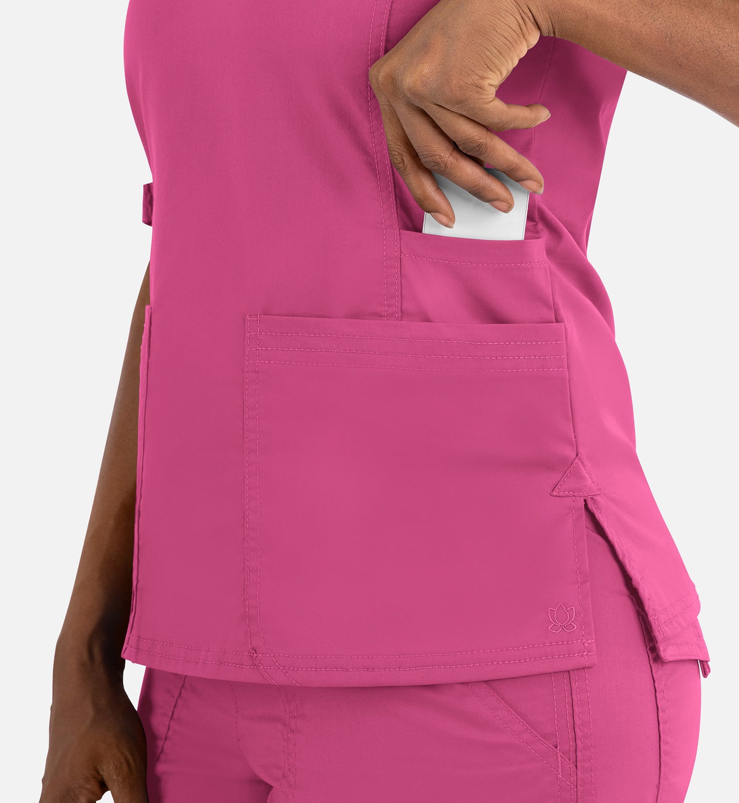 Blossom Signature 2101 Ladies Functional V-Neck Top Candy Pink