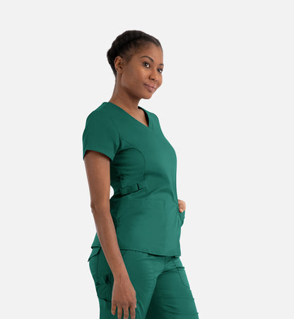 Blossom Signature 2101 Ladies Functional V-Neck Top Hunter