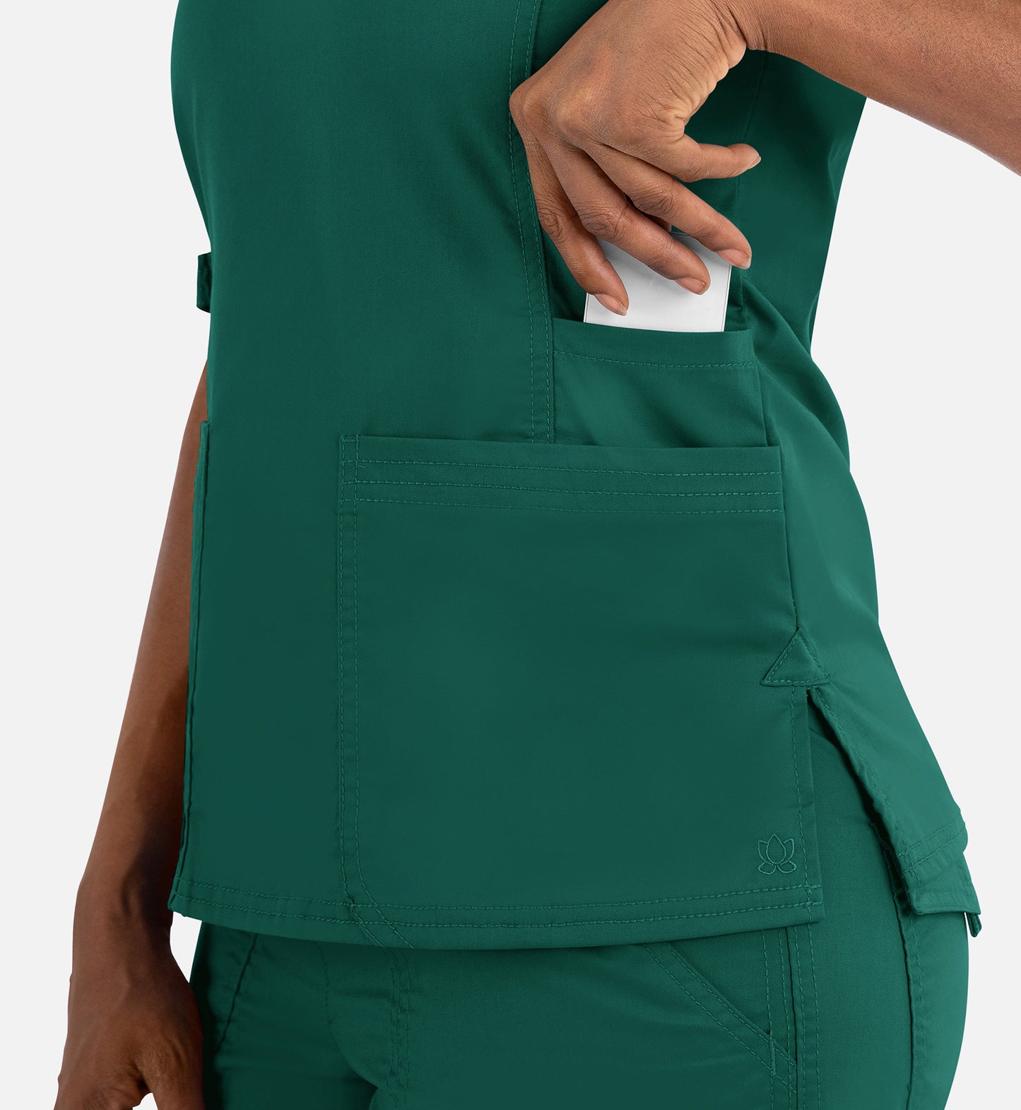 Blossom Signature 2101 Ladies Functional V-Neck Top Hunter