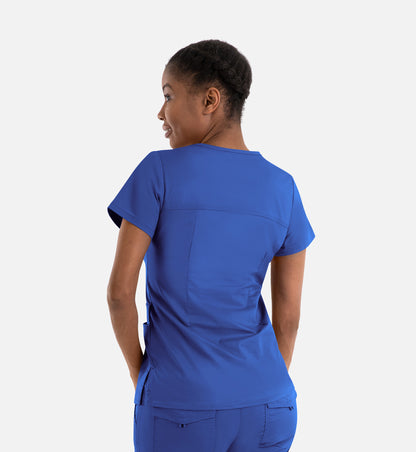 Blossom Signature 2101 Ladies Functional V-Neck Top Royal Blue