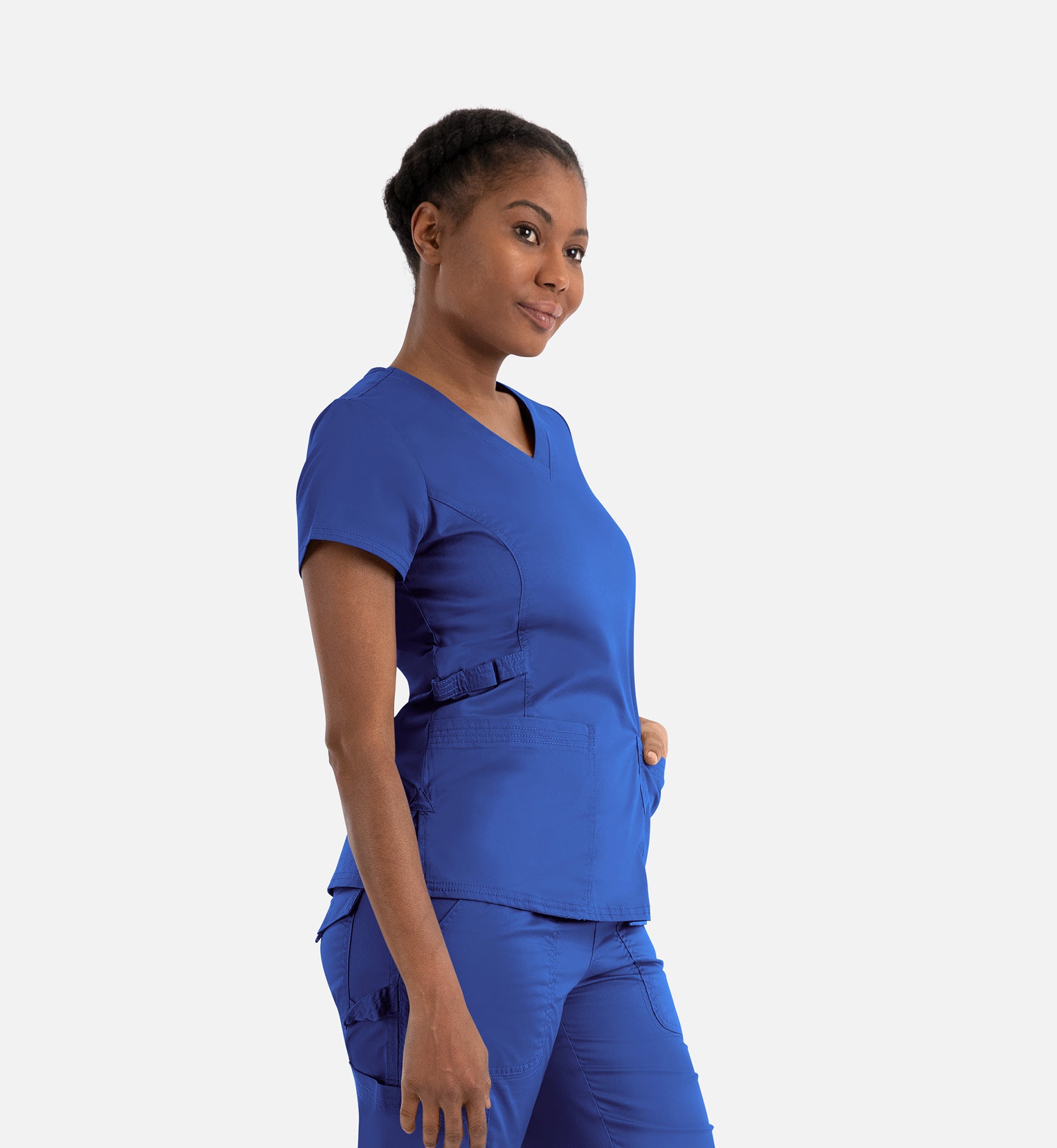 Blossom Signature 2101 Ladies Functional V-Neck Top Royal Blue