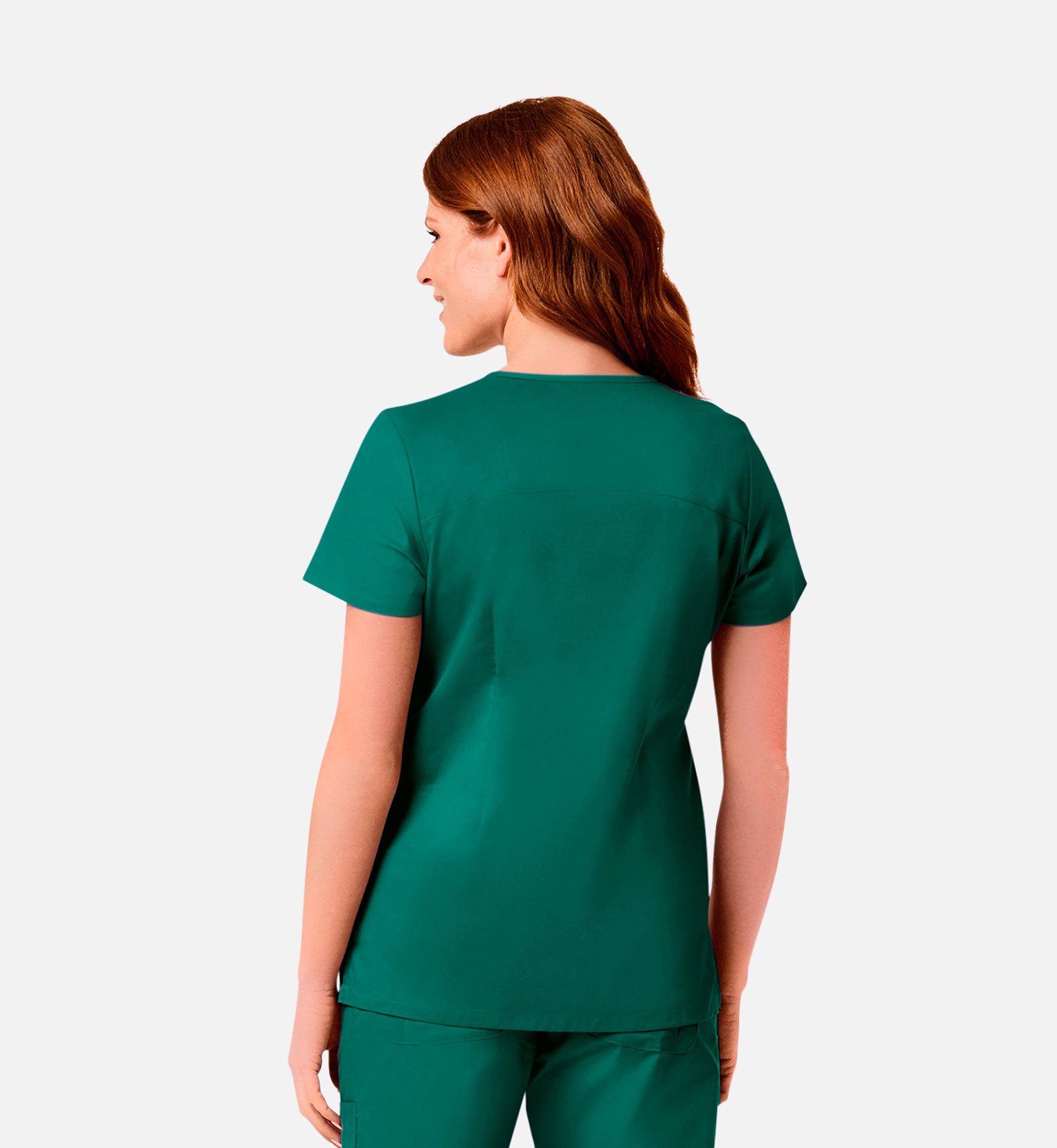 Blossom Signature 2102 Ladies Mesh Pocket Mock Wrap Top Hunter