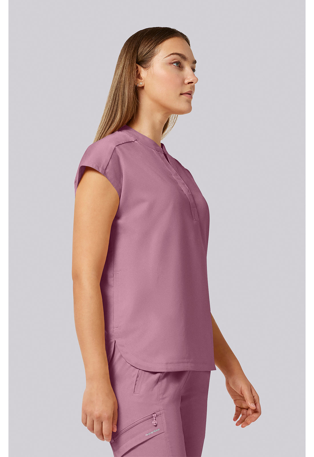 Purple Label 2152 Women's Journey Scrub Top Powder Puff Pink