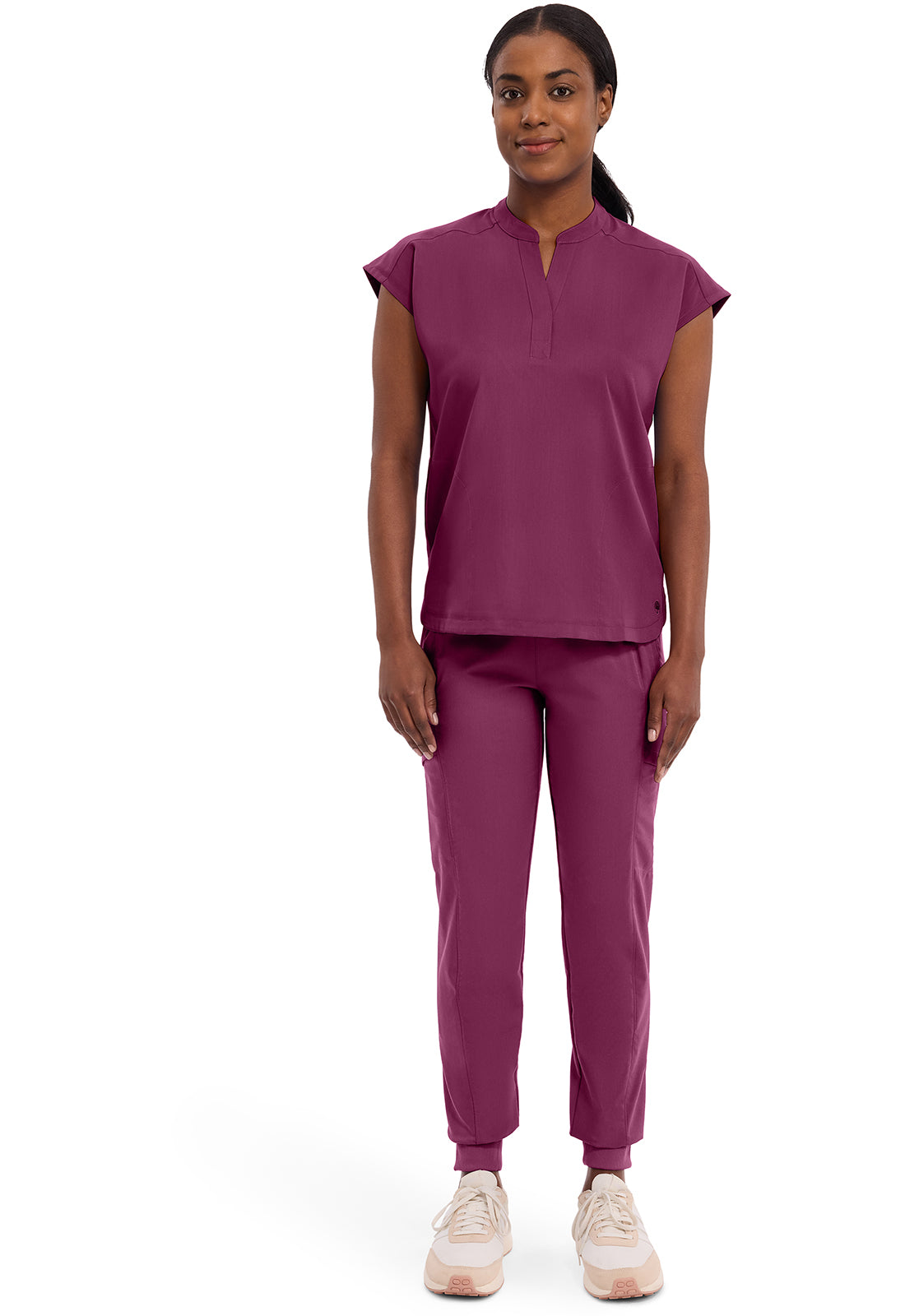 Purple Label 2152 Women's Journey Scrub Top Wine