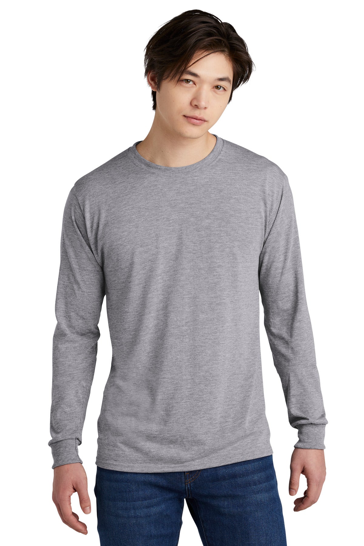 Jerzees Dri-Power 100% Polyester Long Sleeve T-Shirt 21LS Athletic Heather
