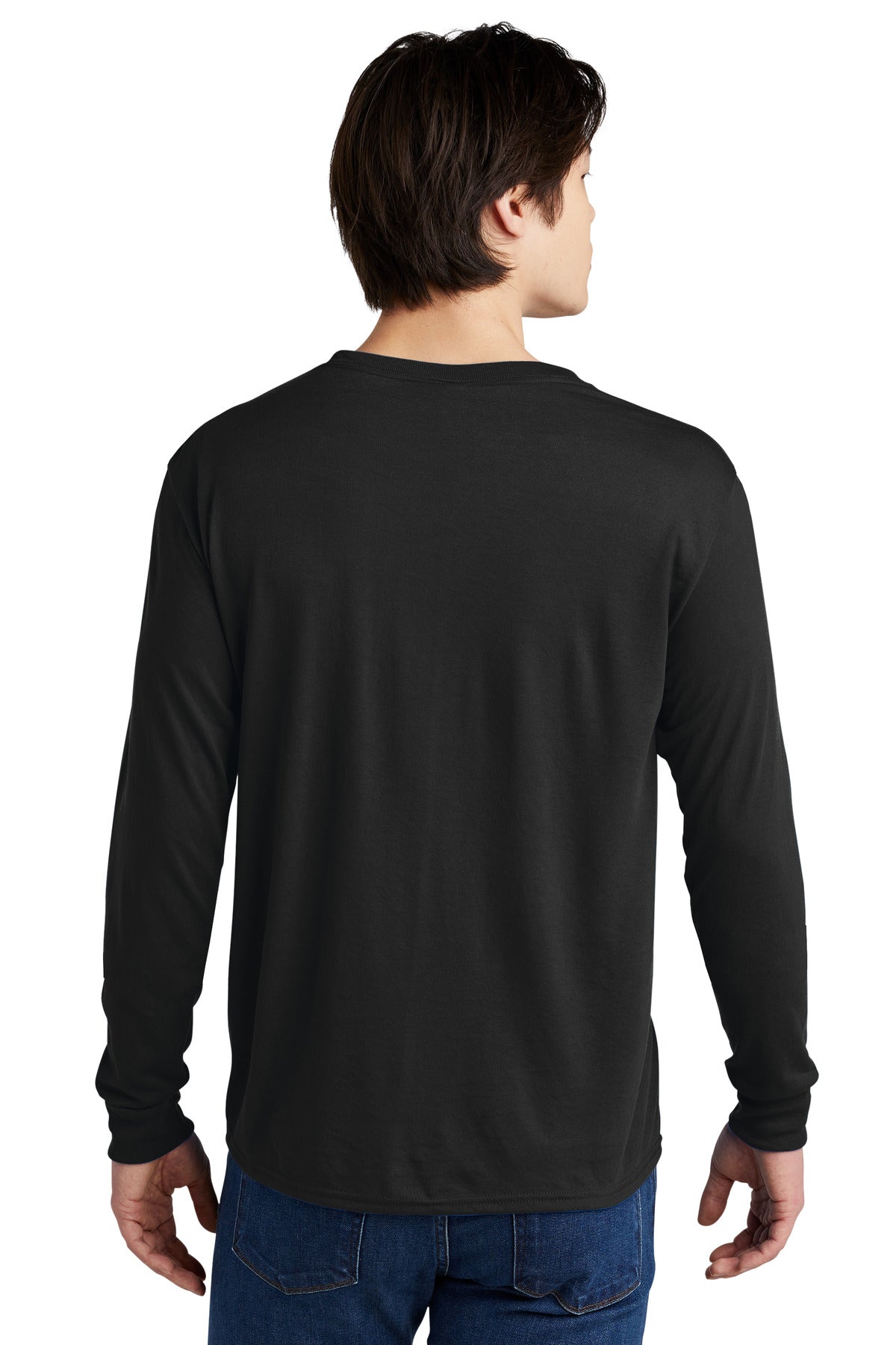 Jerzees Dri-Power 100% Polyester Long Sleeve T-Shirt 21LS Black
