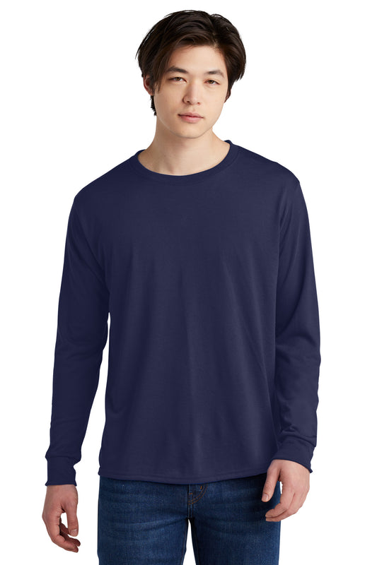 Jerzees Dri-Power 100% Polyester Long Sleeve T-Shirt 21LS J. Navy