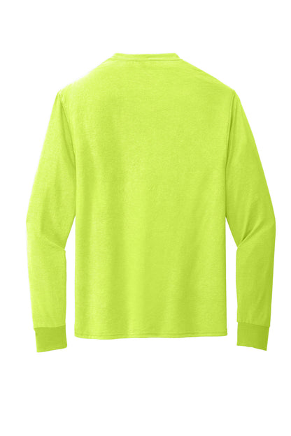 Jerzees Dri-Power 100% Polyester Long Sleeve T-Shirt 21LS Safety Green