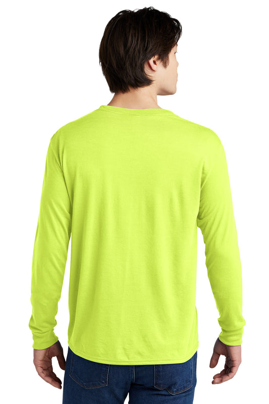 Jerzees Dri-Power 100% Polyester Long Sleeve T-Shirt 21LS Safety Green