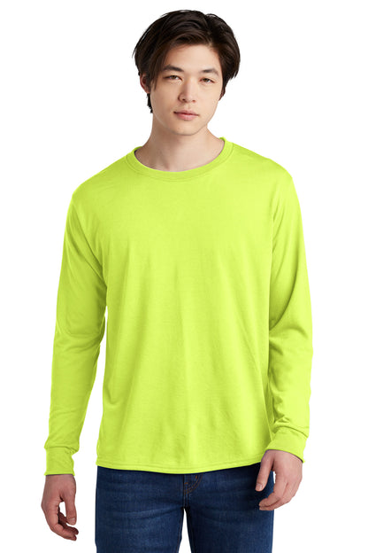 Jerzees Dri-Power 100% Polyester Long Sleeve T-Shirt 21LS Safety Green