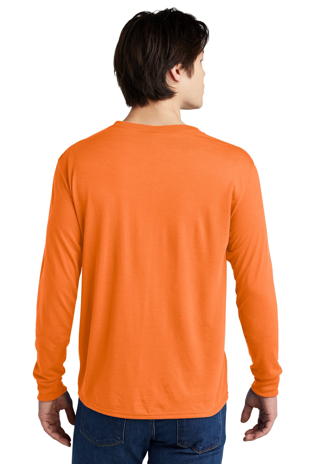 Jerzees Dri-Power 100% Polyester Long Sleeve T-Shirt 21LS Safety Orange
