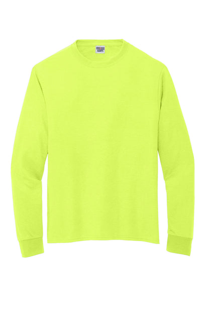 Jerzees Dri-Power 100% Polyester Long Sleeve T-Shirt 21LS Safety Green
