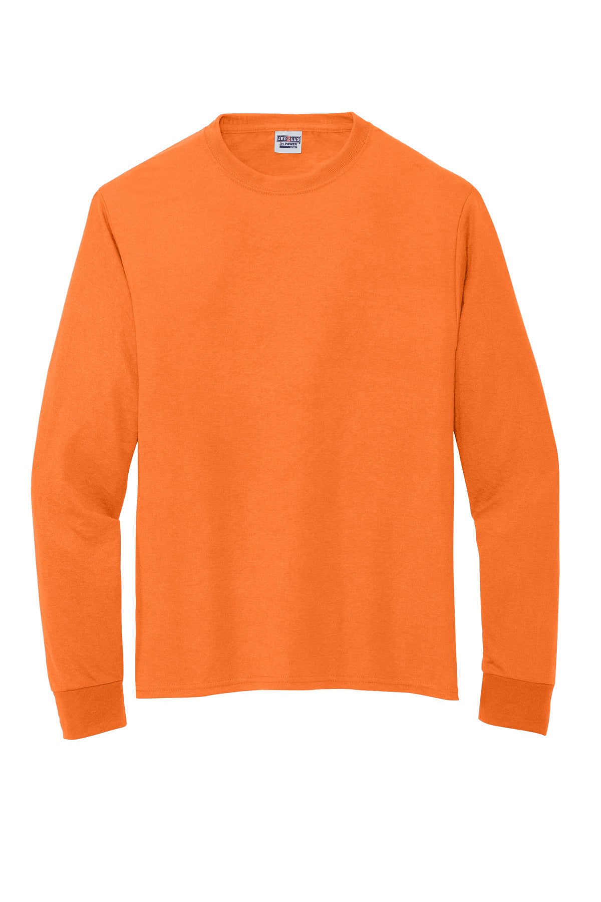Jerzees Dri-Power 100% Polyester Long Sleeve T-Shirt 21LS Safety Orange