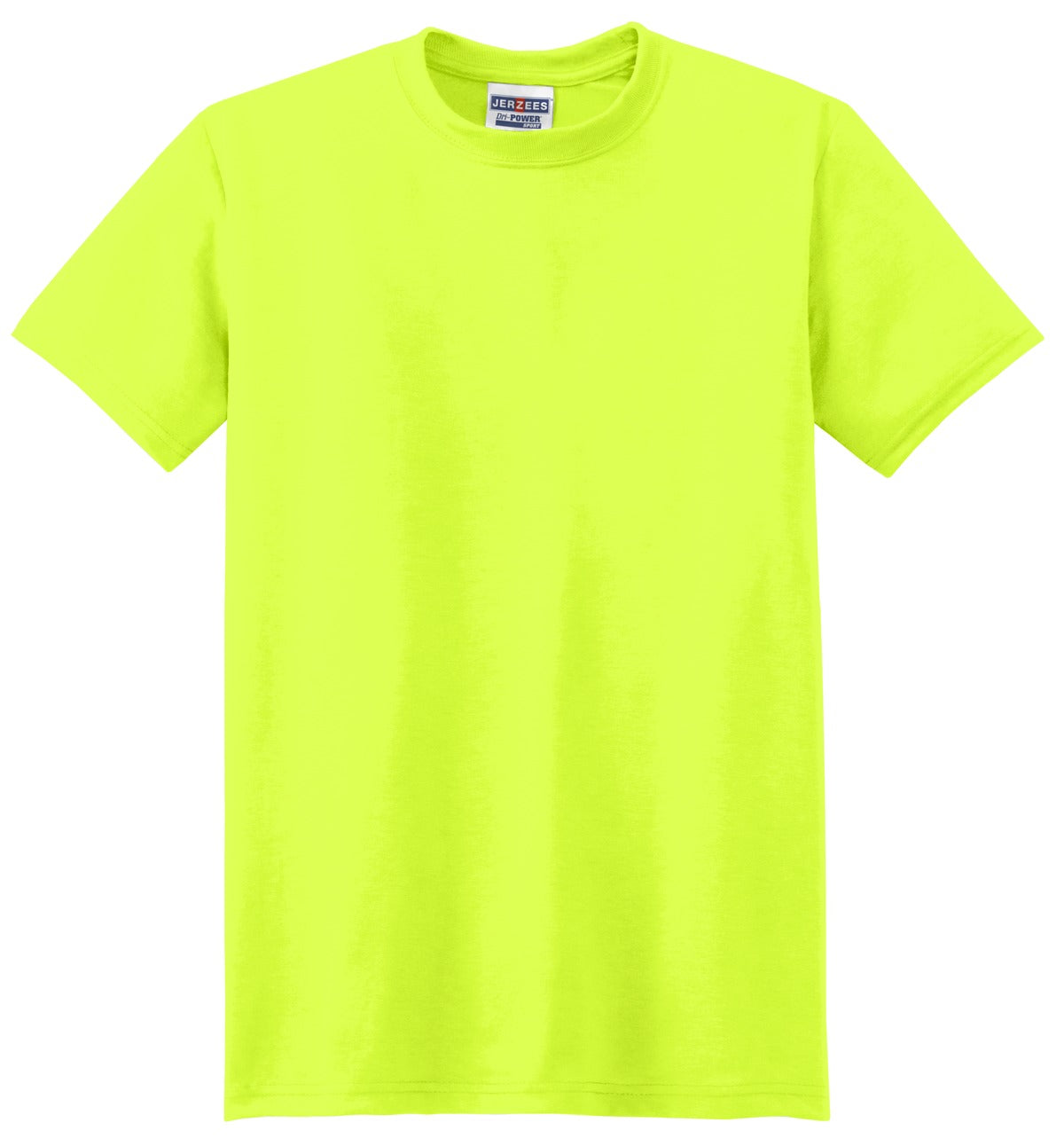 Jerzees Dri-Power 100% Polyester T-Shirt. 21M Safety Green