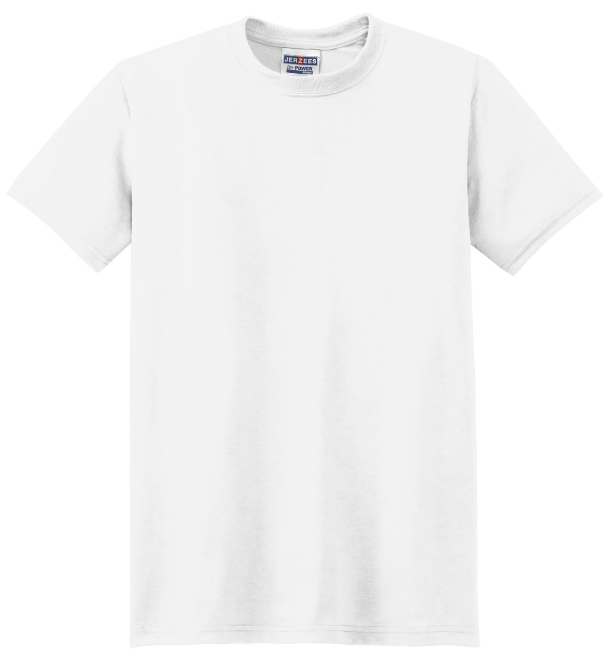 Jerzees Dri-Power 100% Polyester T-Shirt. 21M White
