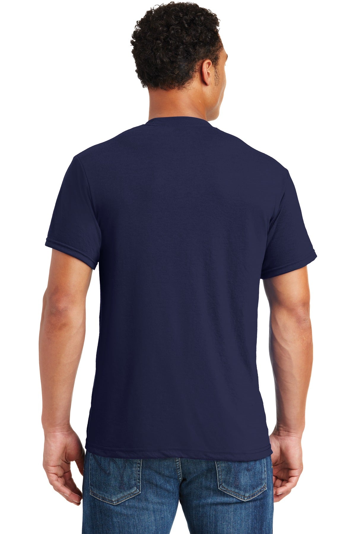 Jerzees Dri-Power 100% Polyester T-Shirt. 21M Navy