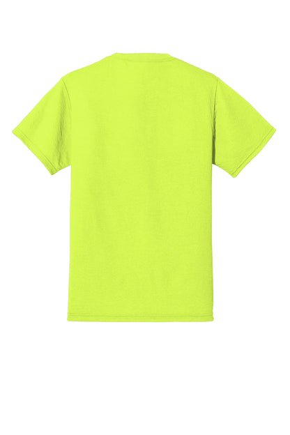 Jerzees Dri-Power 100% Polyester T-Shirt. 21M Safety Green