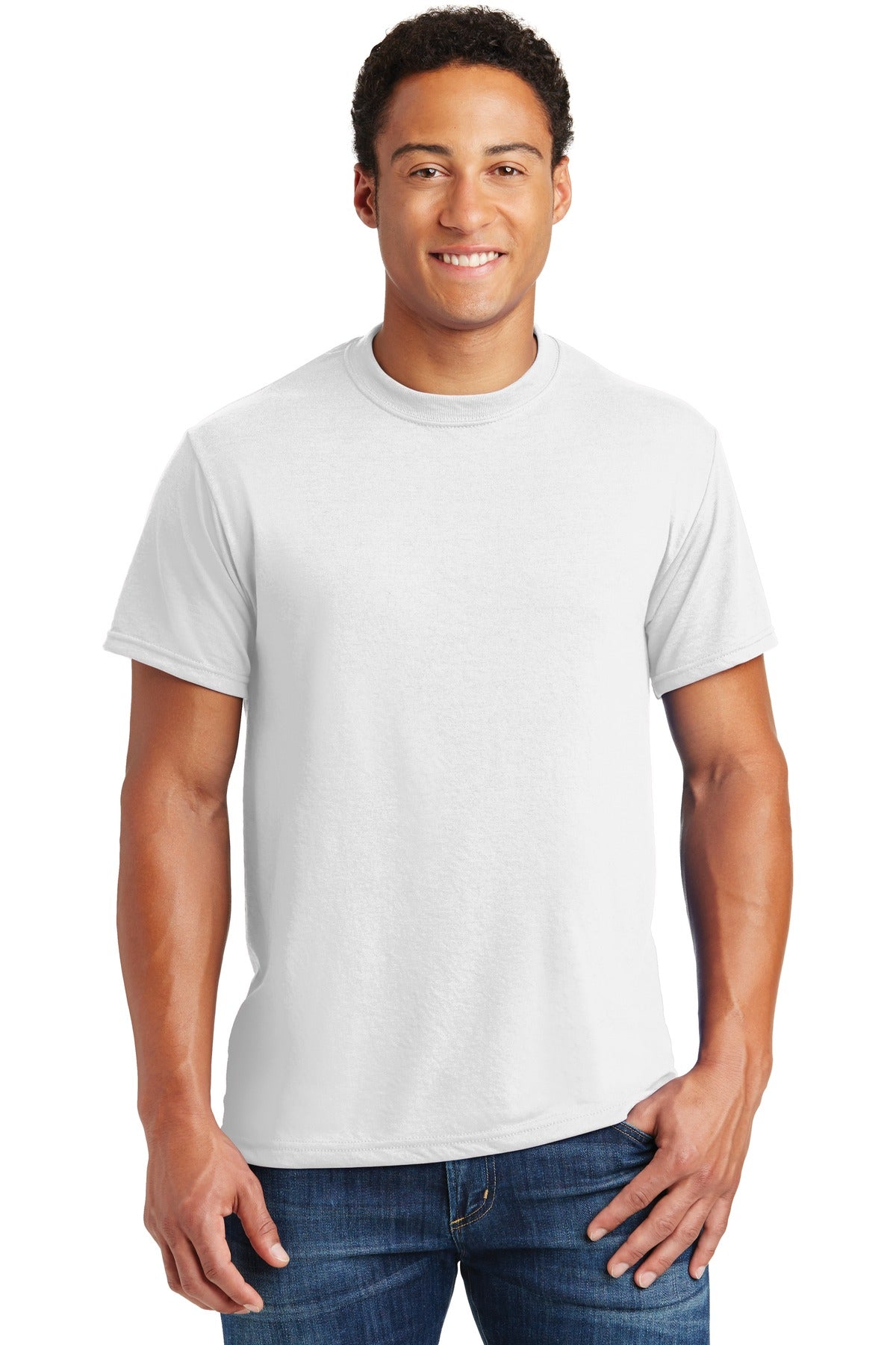 Jerzees Dri-Power 100% Polyester T-Shirt. 21M White
