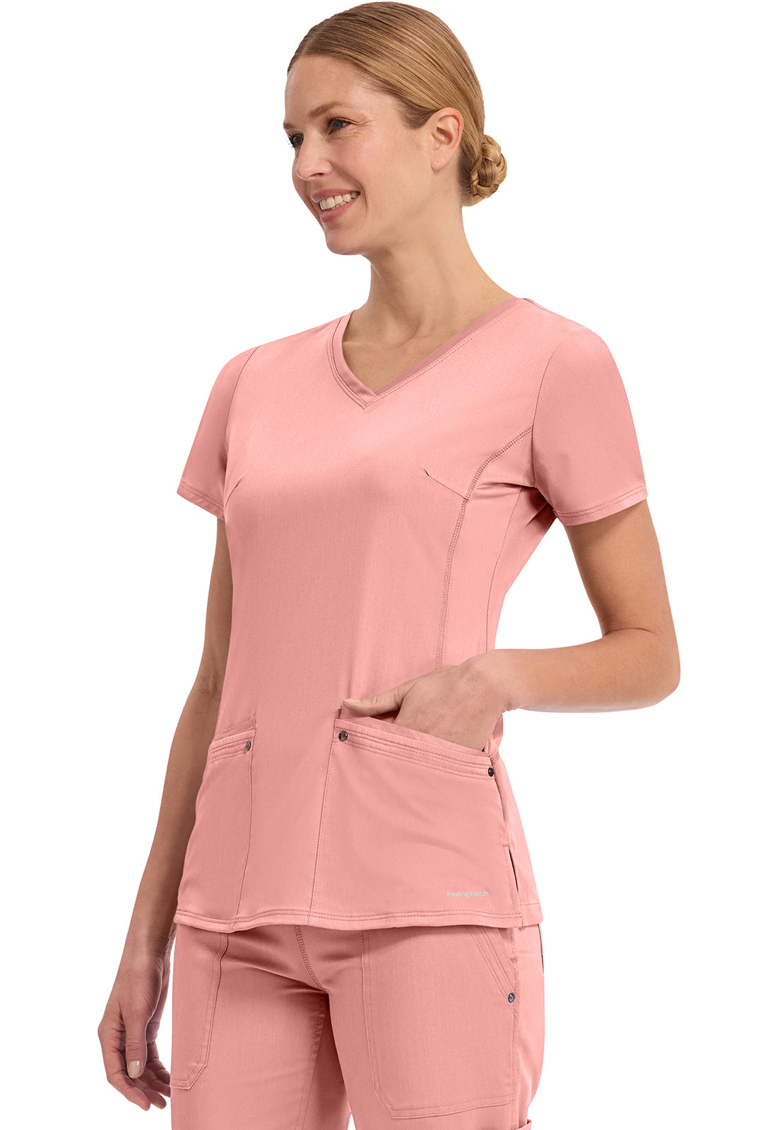 Purple Label 2245 Women's Juliet Scrub Top Blushing Peach