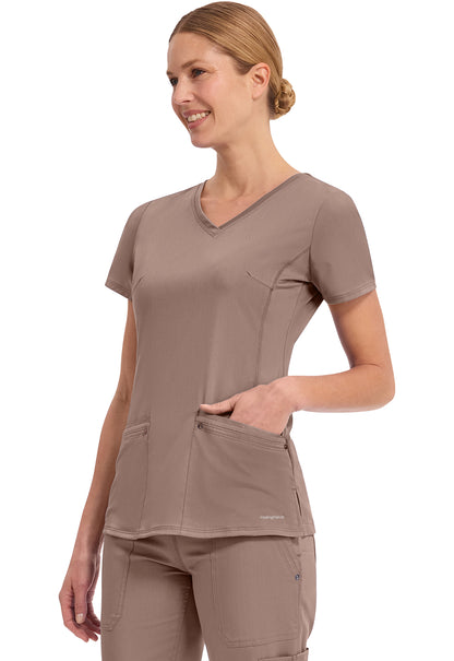 Purple Label 2245 Women's Juliet Scrub Top Santa Fe Tan