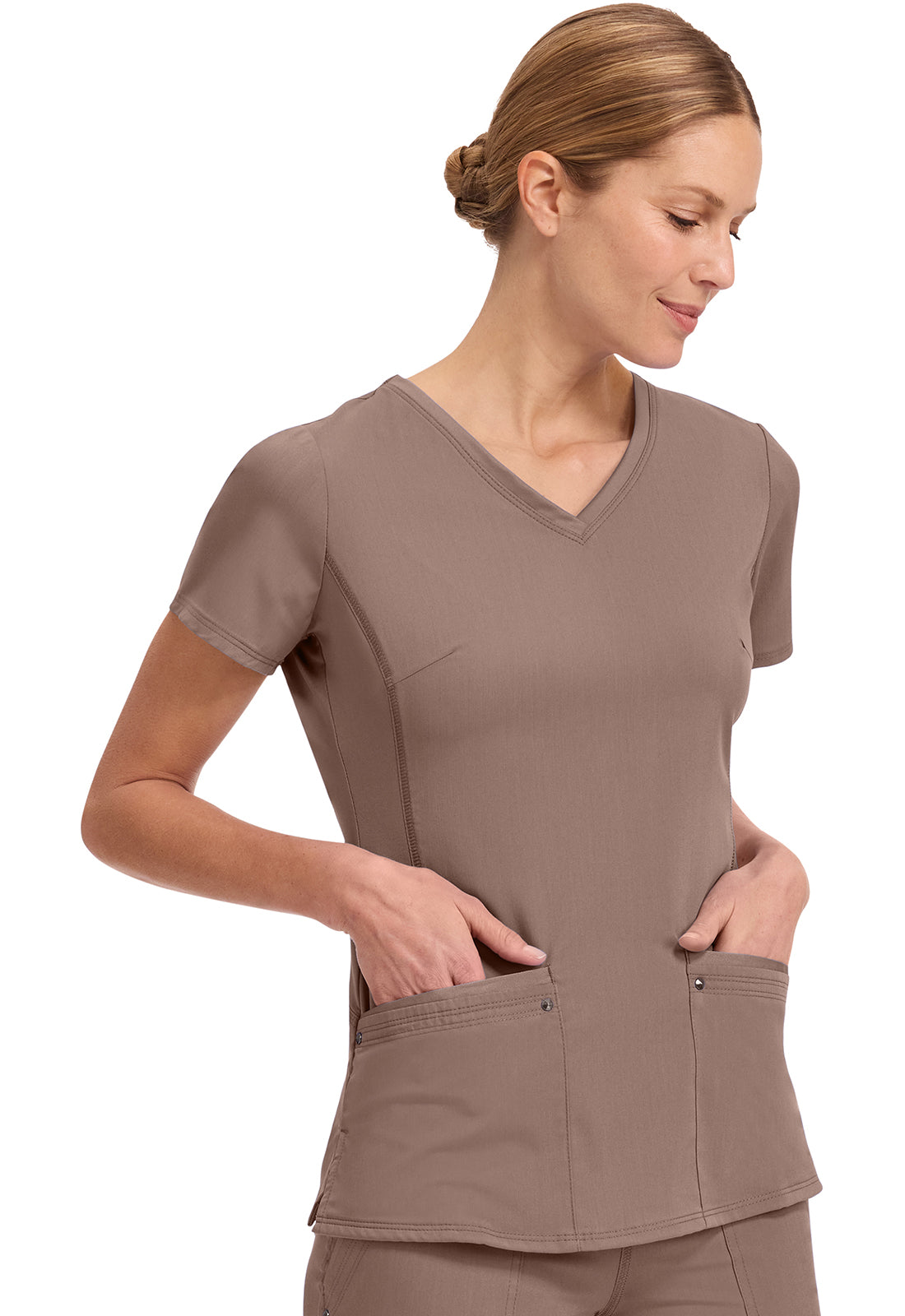 Purple Label 2245 Women's Juliet Scrub Top Santa Fe Tan