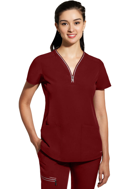 HH 360 2274 Women's Sonia Scrub Top Garnet Red