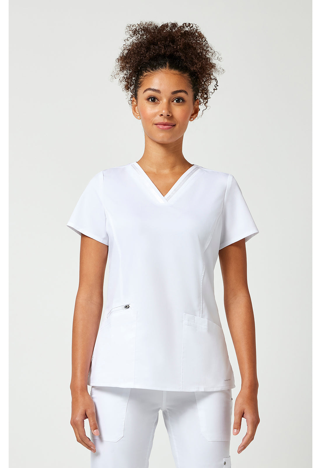 Purple Label 2278 Women's Jasmin Scrub Top White