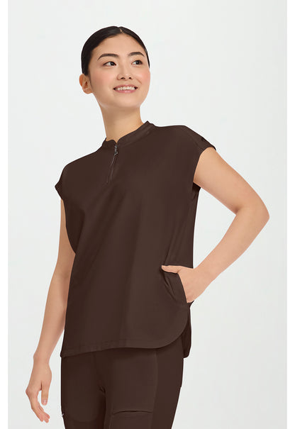 HH 360 2286 Women's Sandy Scrub Top Dark Chocolate