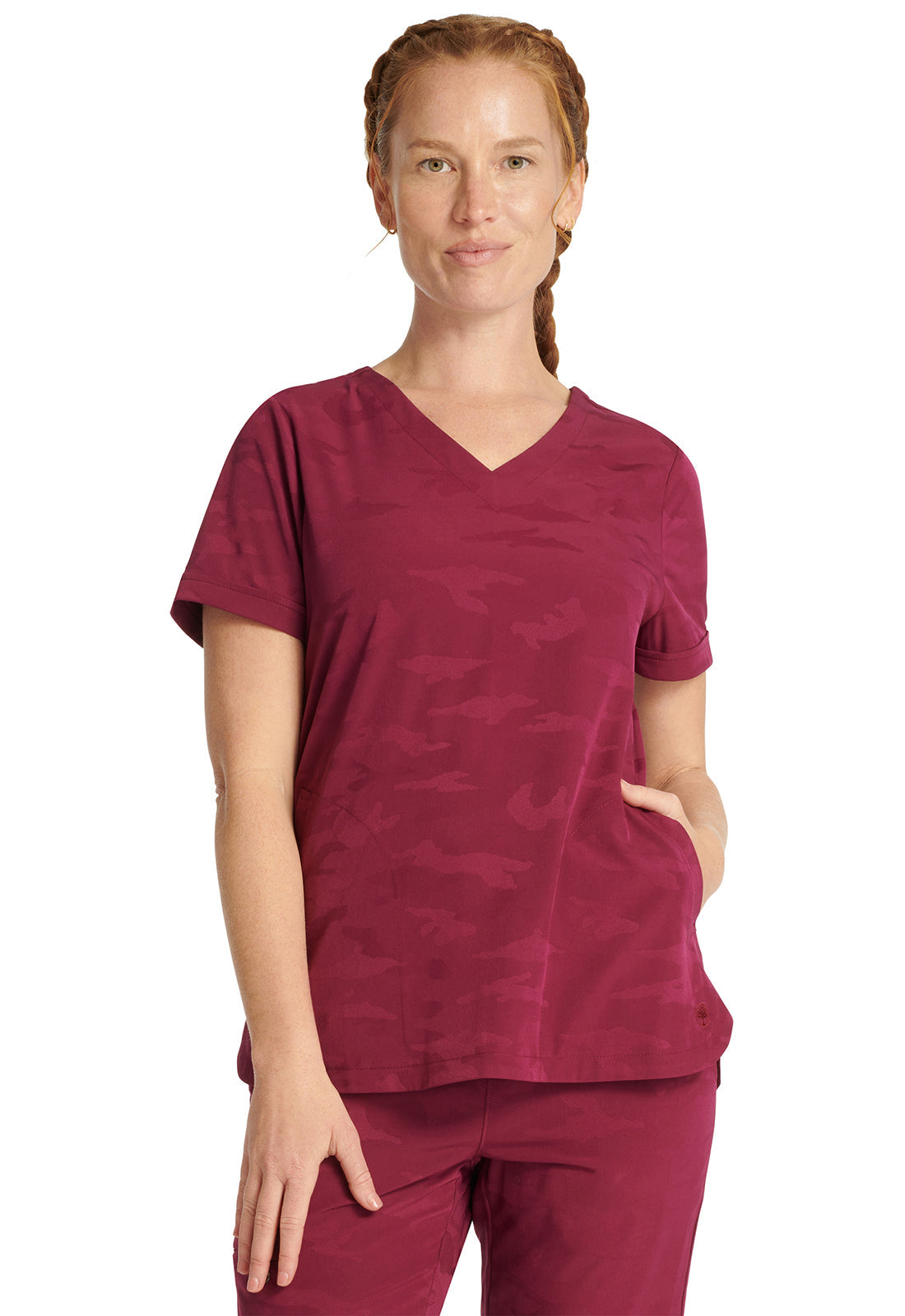Purple Label 2353 Women's Joy Camo Scrub Top image 1