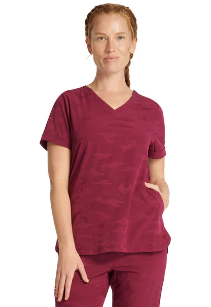 Purple Label 2353 Women's Joy Camo Scrub Top image 1
