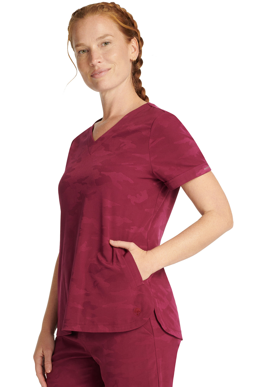 Purple Label 2353 Women's Joy Camo Scrub Top image 3