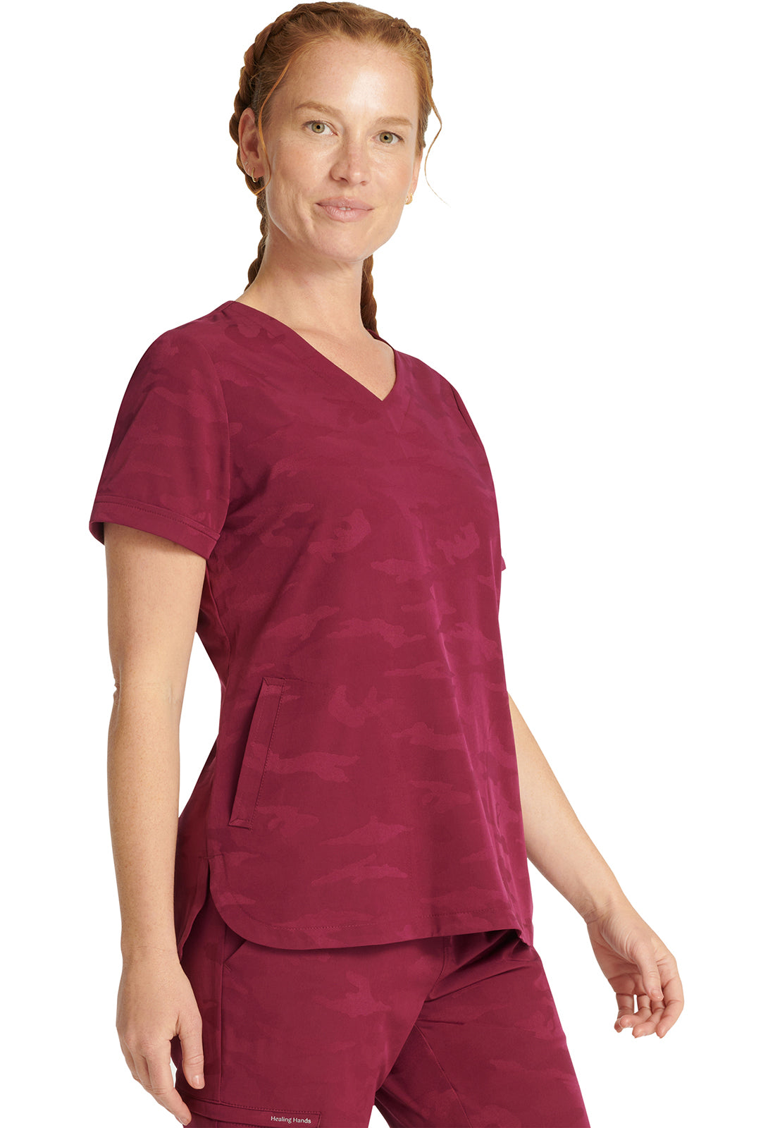 Purple Label 2353 Women's Joy Camo Scrub Top image 5
