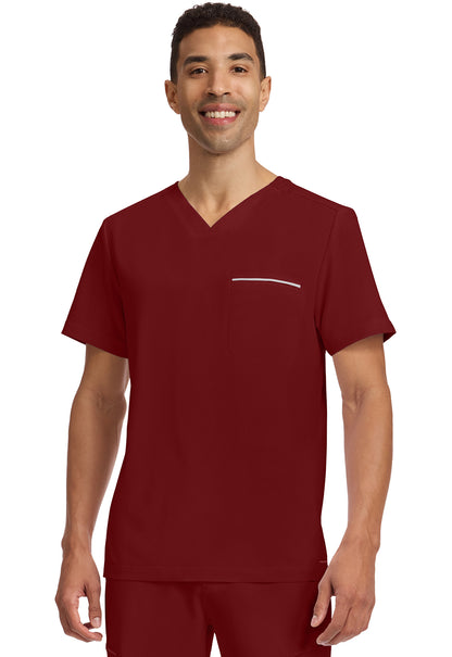 HH360 2381 Men's Spencer Scrub Top Garnet Red