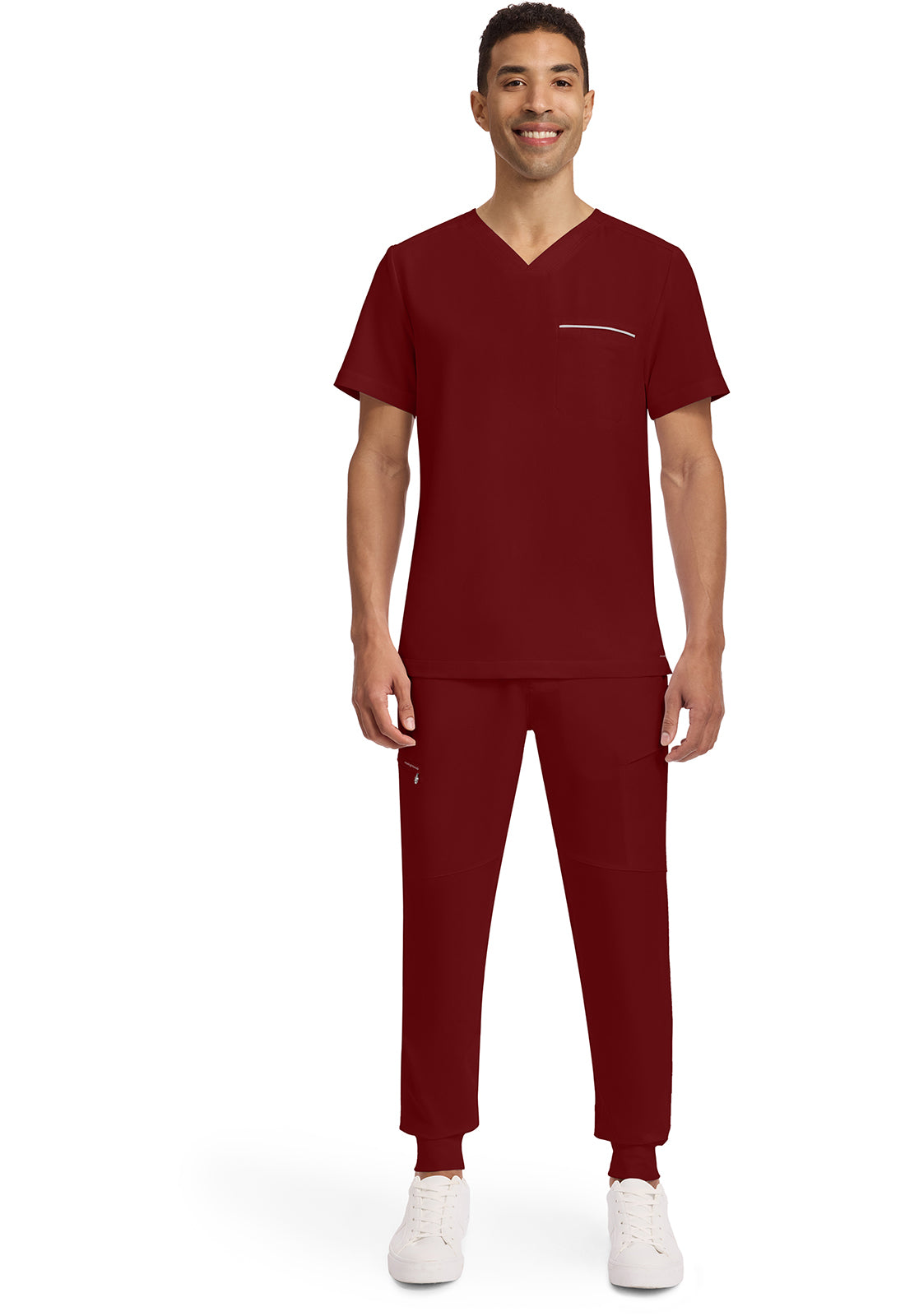 HH360 2381 Men's Spencer Scrub Top Garnet Red