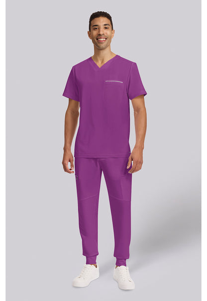 HH 360 2381 Men's Spencer Scrub Top Plum Violet
