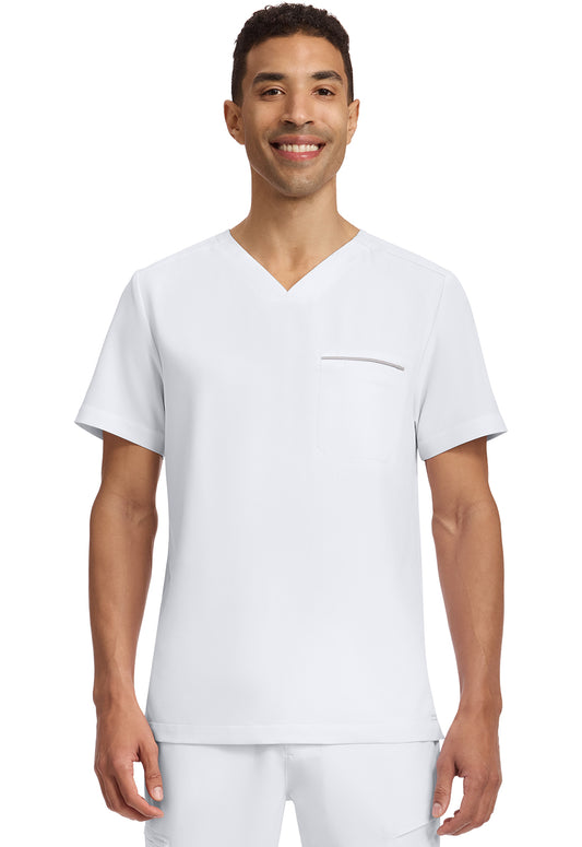 HH 360 2381 Men's Spencer Scrub Top White