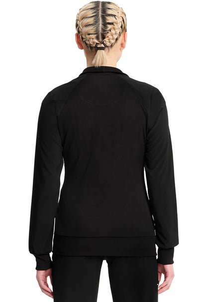 Classics 2391A Zip Front Jacket Black Model Image Back | Infinity