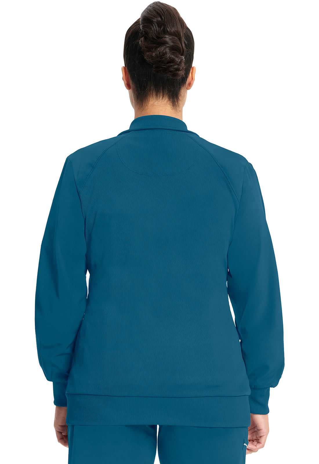 Classics 2391A Zip Front Jacket Caribbean Blue Model Image Back | Infinity